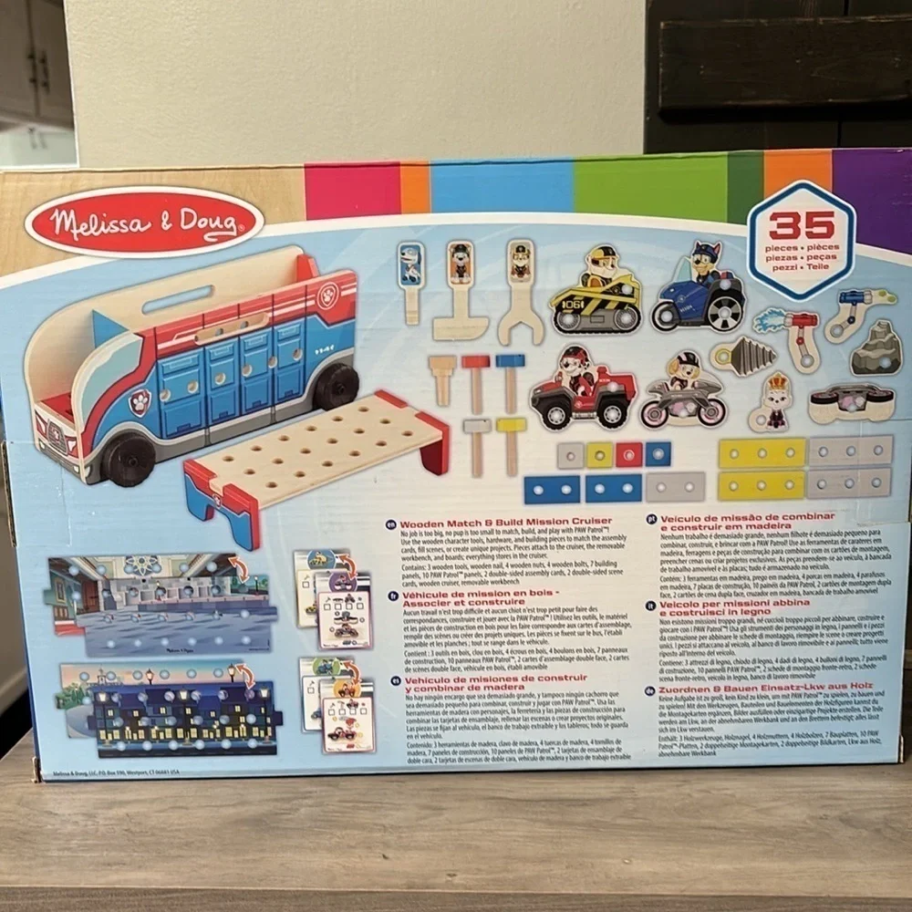 NIB! Melissa & Doug PAW Patrol Match & Build Mission Cruiser